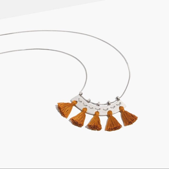 Madewell Silver Supernova Tassel Necklace